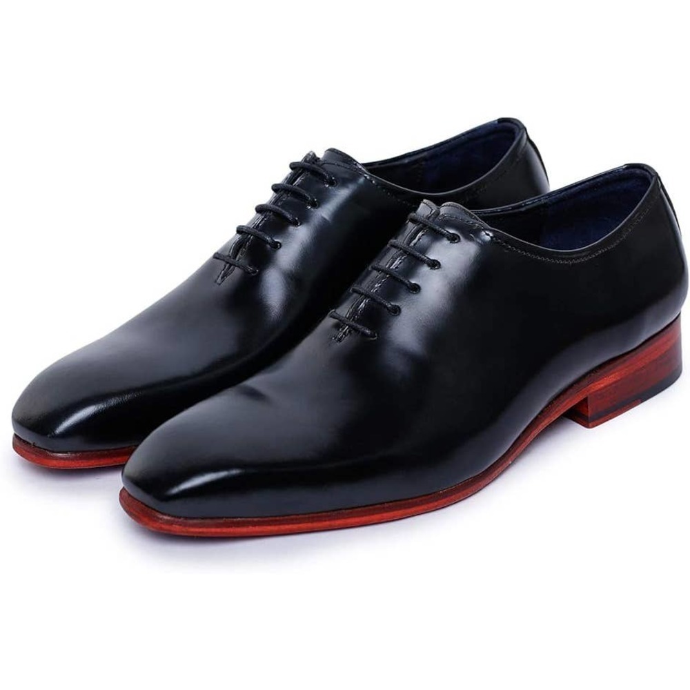 Lethato Handcrafted Wholecut Oxford Men's Genuine Leather Lace Up Dress Shoes